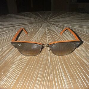 Ray-Ban Sunglasses with Bold Orange Highlights